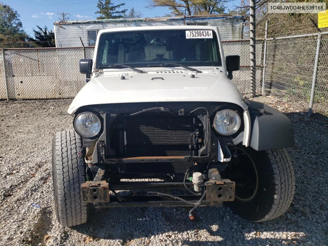 2017 Jeep Wrangler Unlimited Sport VIN: 1C4BJWDG4HL539165 Lot: 75298434