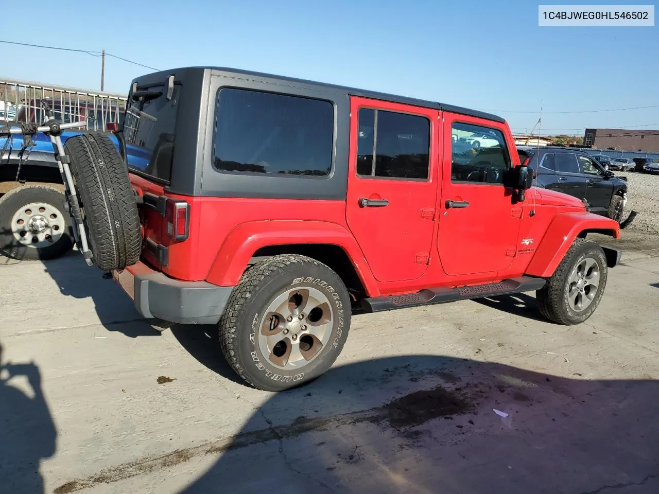 2017 Jeep Wrangler Unlimited Sahara VIN: 1C4BJWEG0HL546502 Lot: 76109634