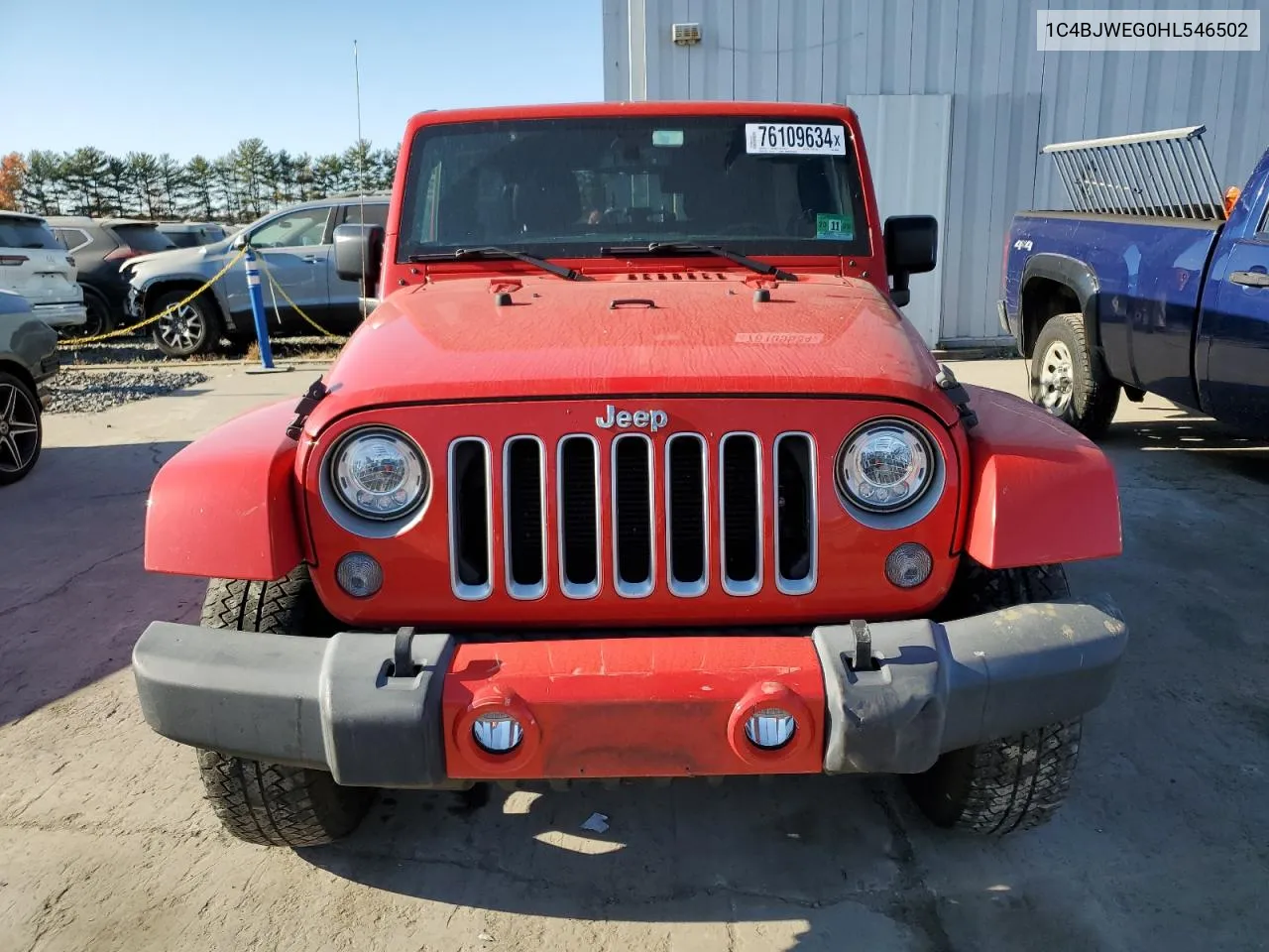 2017 Jeep Wrangler Unlimited Sahara VIN: 1C4BJWEG0HL546502 Lot: 76109634