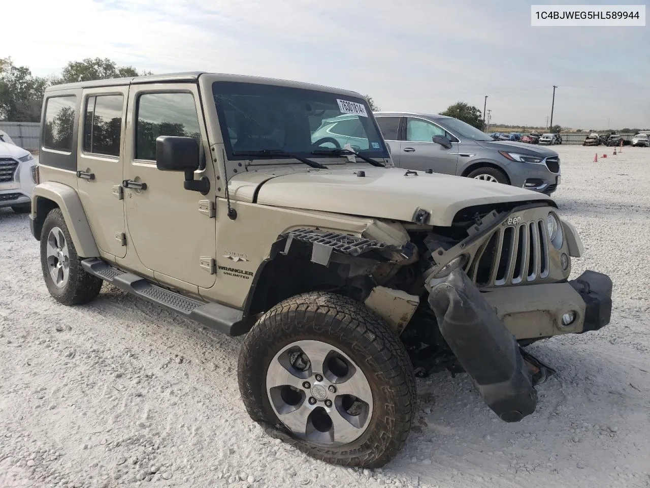 2017 Jeep Wrangler Unlimited Sahara VIN: 1C4BJWEG5HL589944 Lot: 76301814