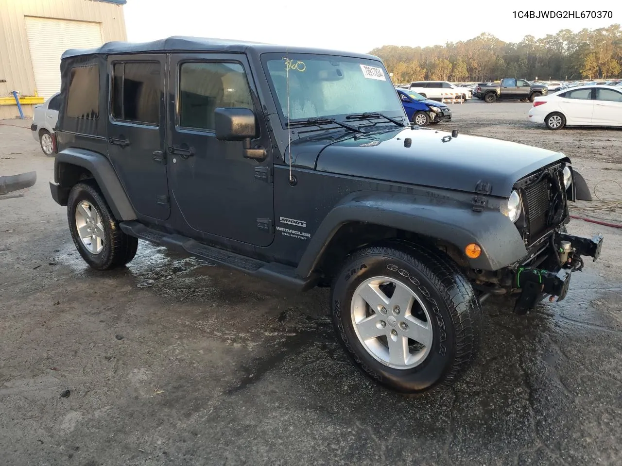 2017 Jeep Wrangler Unlimited Sport VIN: 1C4BJWDG2HL670370 Lot: 78917834