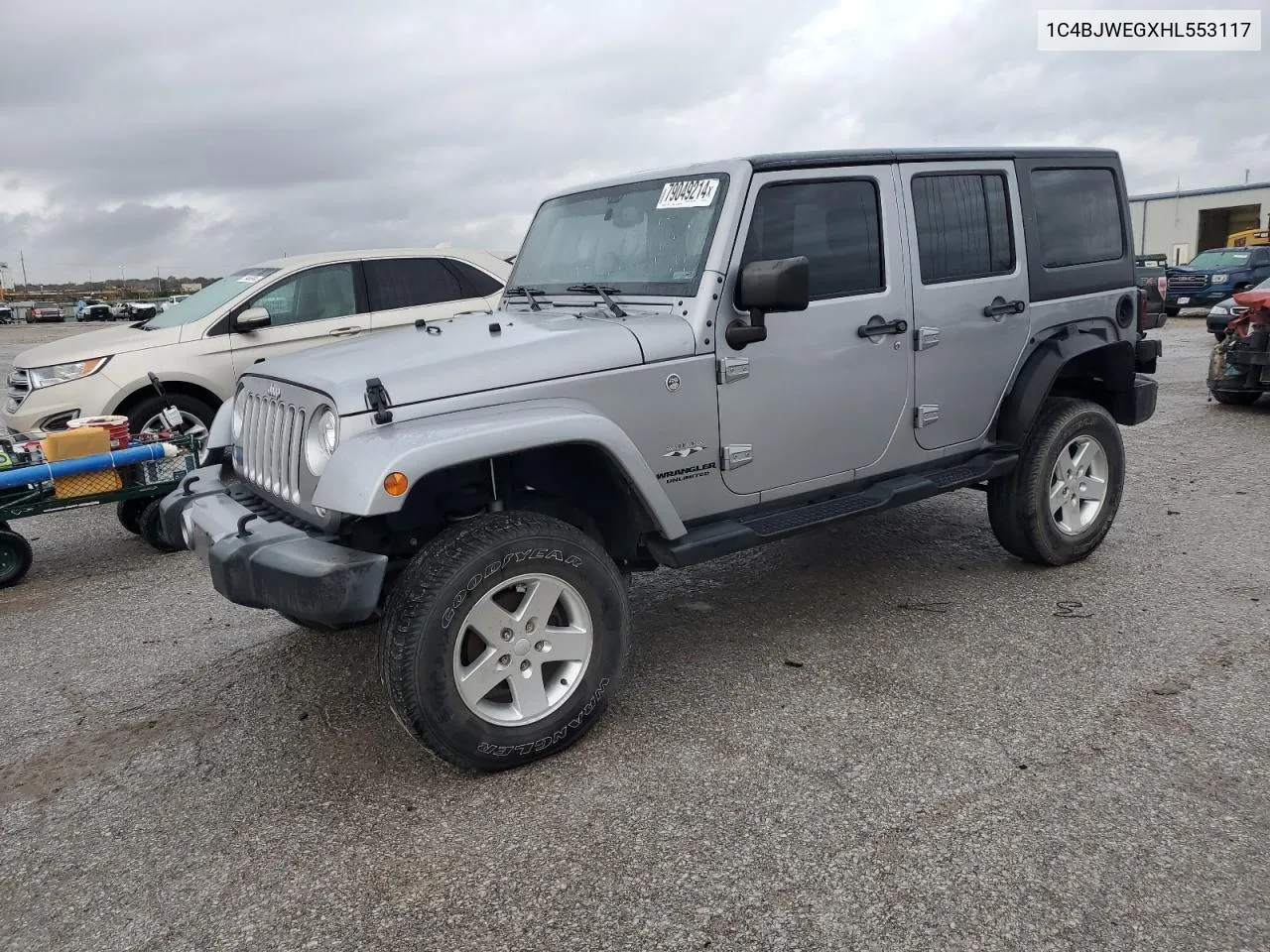 2017 Jeep Wrangler Unlimited Sahara VIN: 1C4BJWEGXHL553117 Lot: 79049214