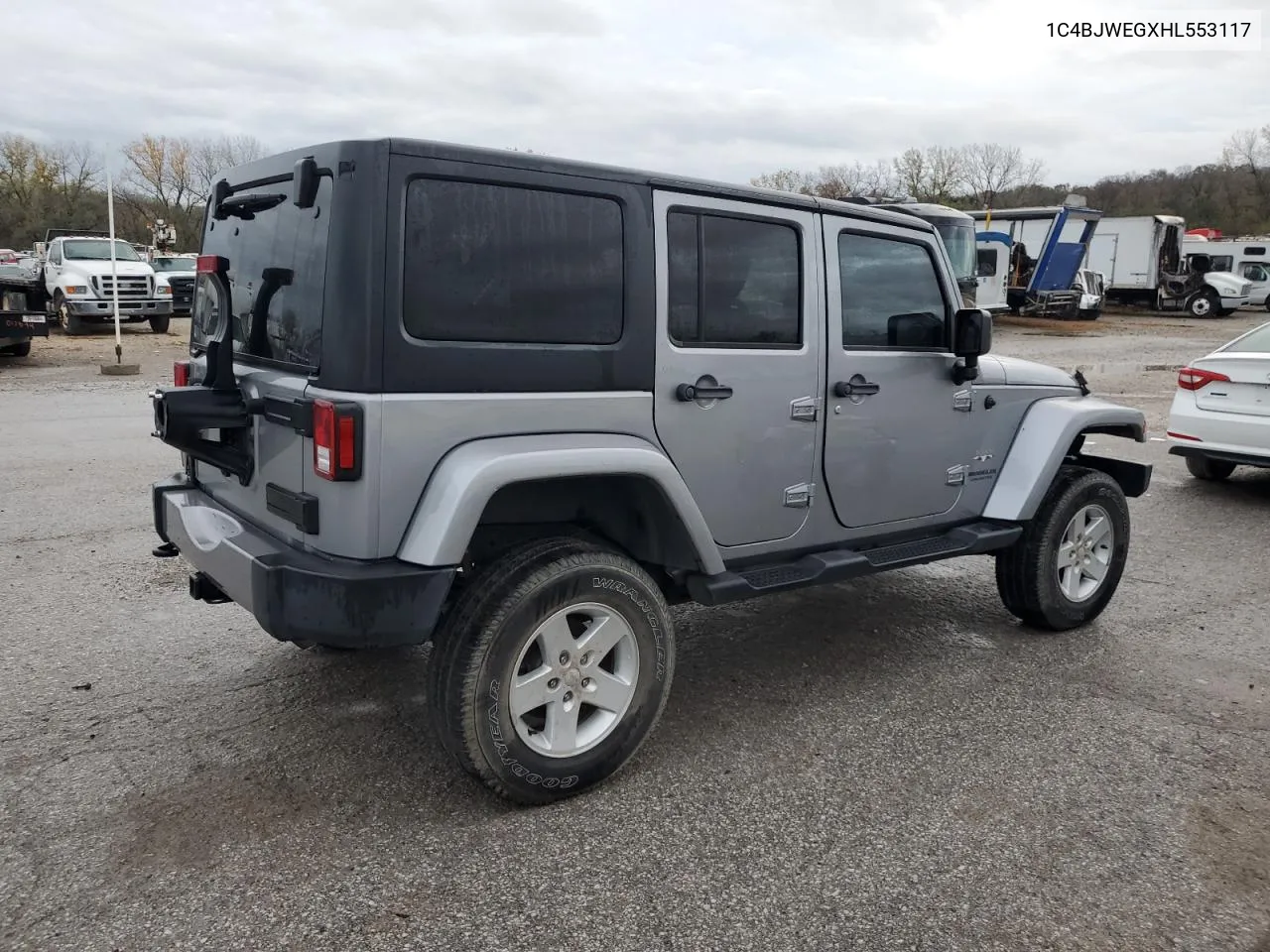 2017 Jeep Wrangler Unlimited Sahara VIN: 1C4BJWEGXHL553117 Lot: 79049214