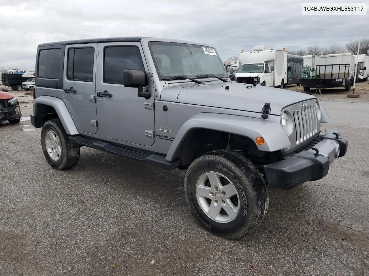 2017 Jeep Wrangler Unlimited Sahara VIN: 1C4BJWEGXHL553117 Lot: 79049214