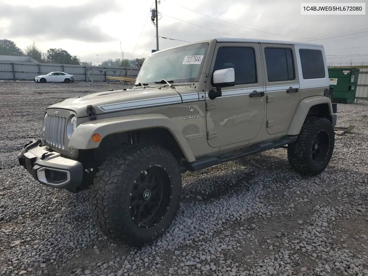 2017 Jeep Wrangler Unlimited Sahara VIN: 1C4BJWEG5HL672080 Lot: 79207644