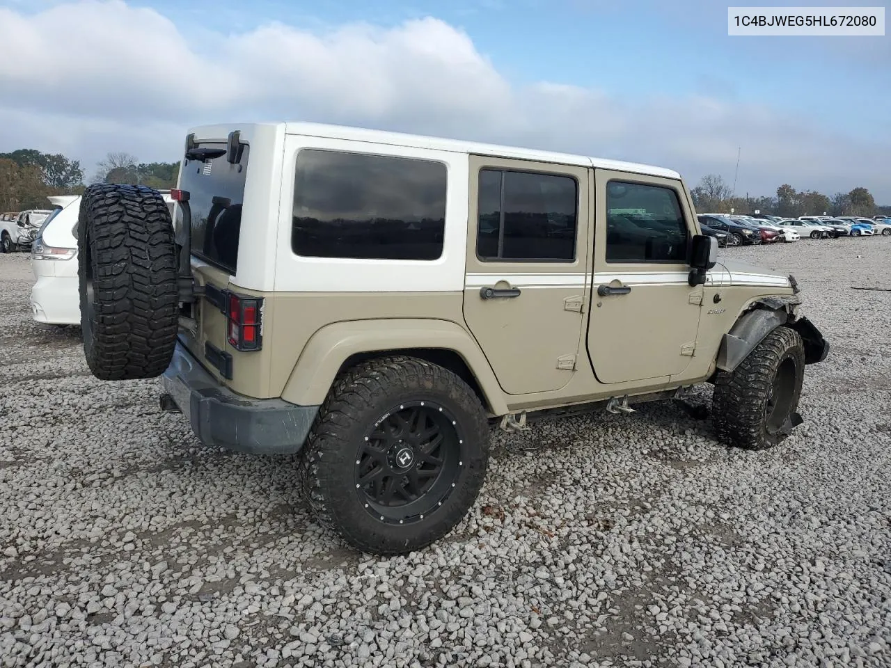 2017 Jeep Wrangler Unlimited Sahara VIN: 1C4BJWEG5HL672080 Lot: 79207644