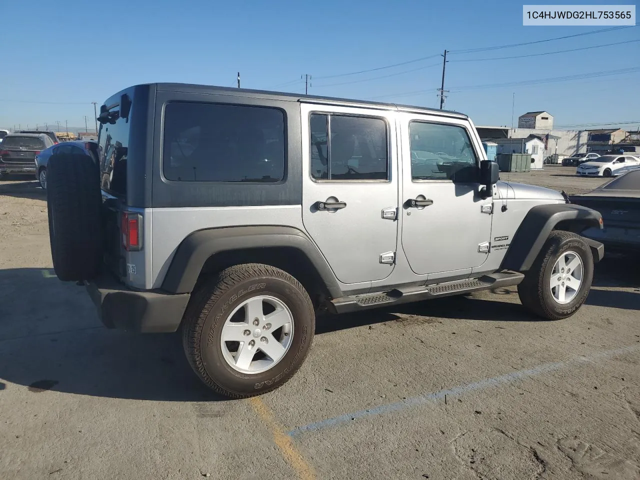 2017 Jeep Wrangler Unlimited Sport VIN: 1C4HJWDG2HL753565 Lot: 79317654