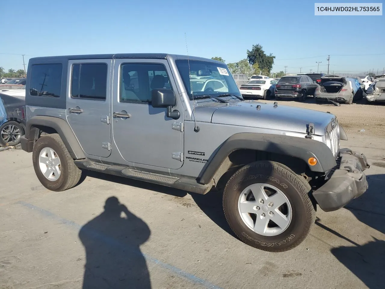 2017 Jeep Wrangler Unlimited Sport VIN: 1C4HJWDG2HL753565 Lot: 79317654