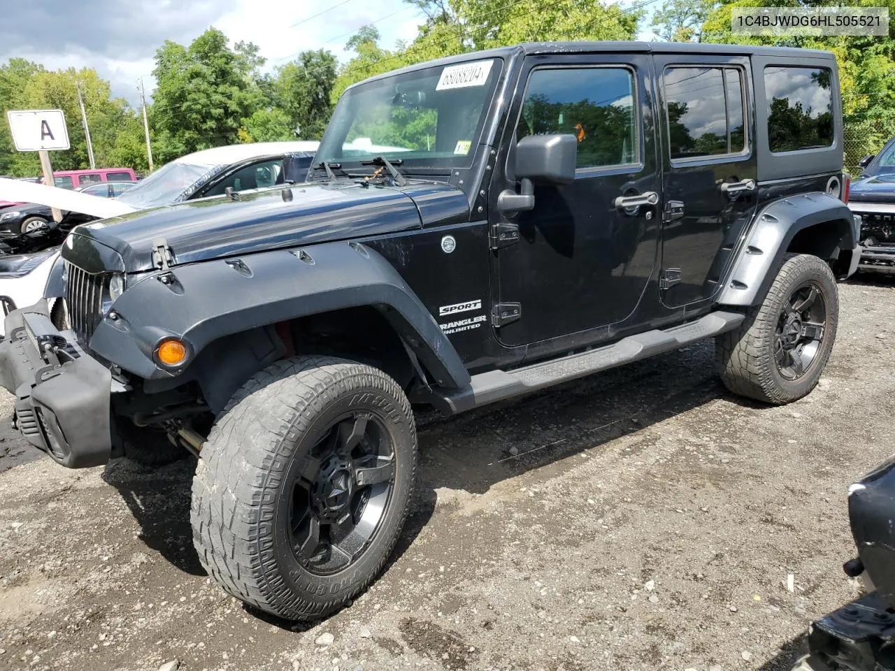 2017 Jeep Wrangler Unlimited Sport VIN: 1C4BJWDG6HL505521 Lot: 79814694