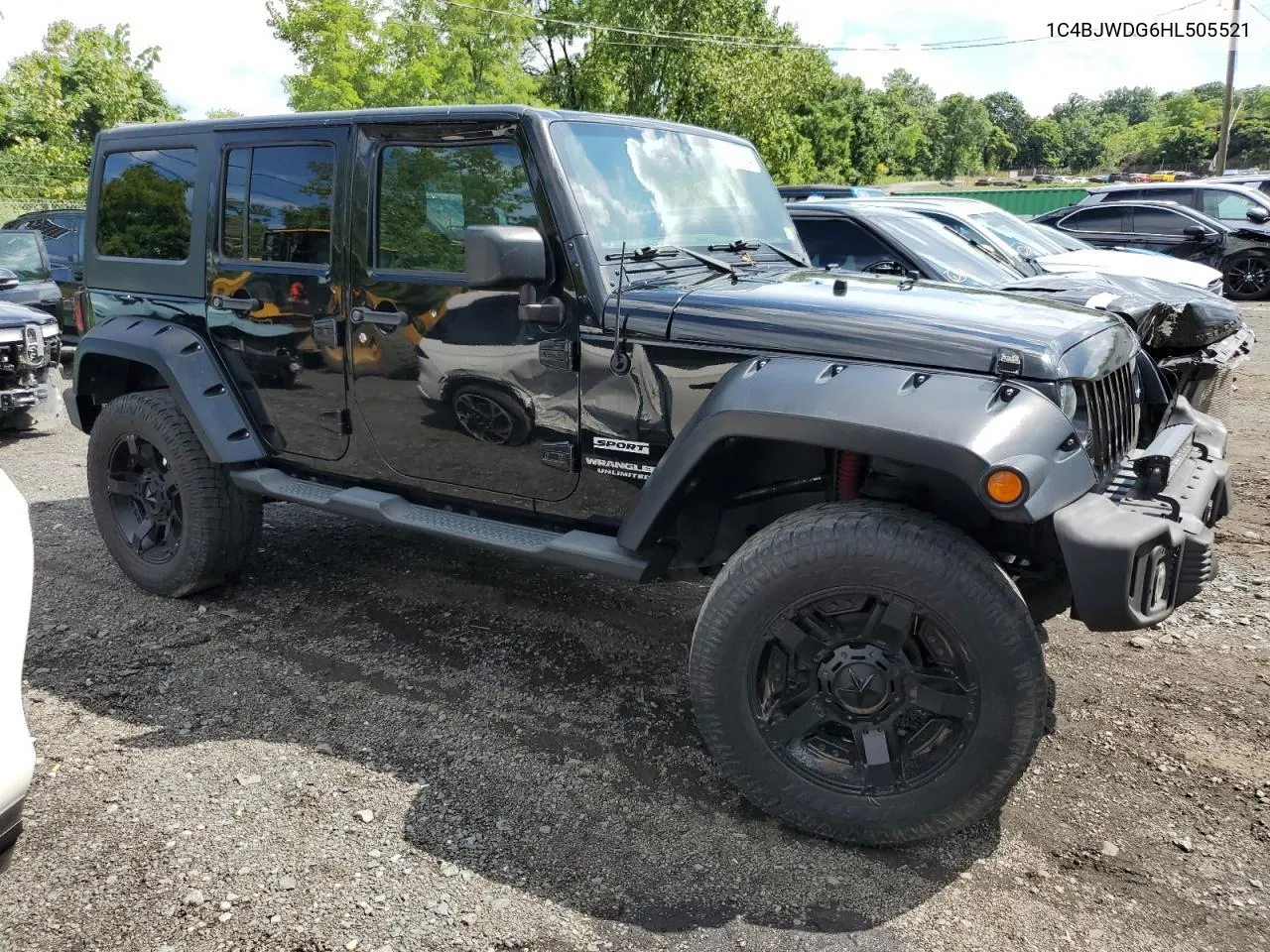 2017 Jeep Wrangler Unlimited Sport VIN: 1C4BJWDG6HL505521 Lot: 79814694