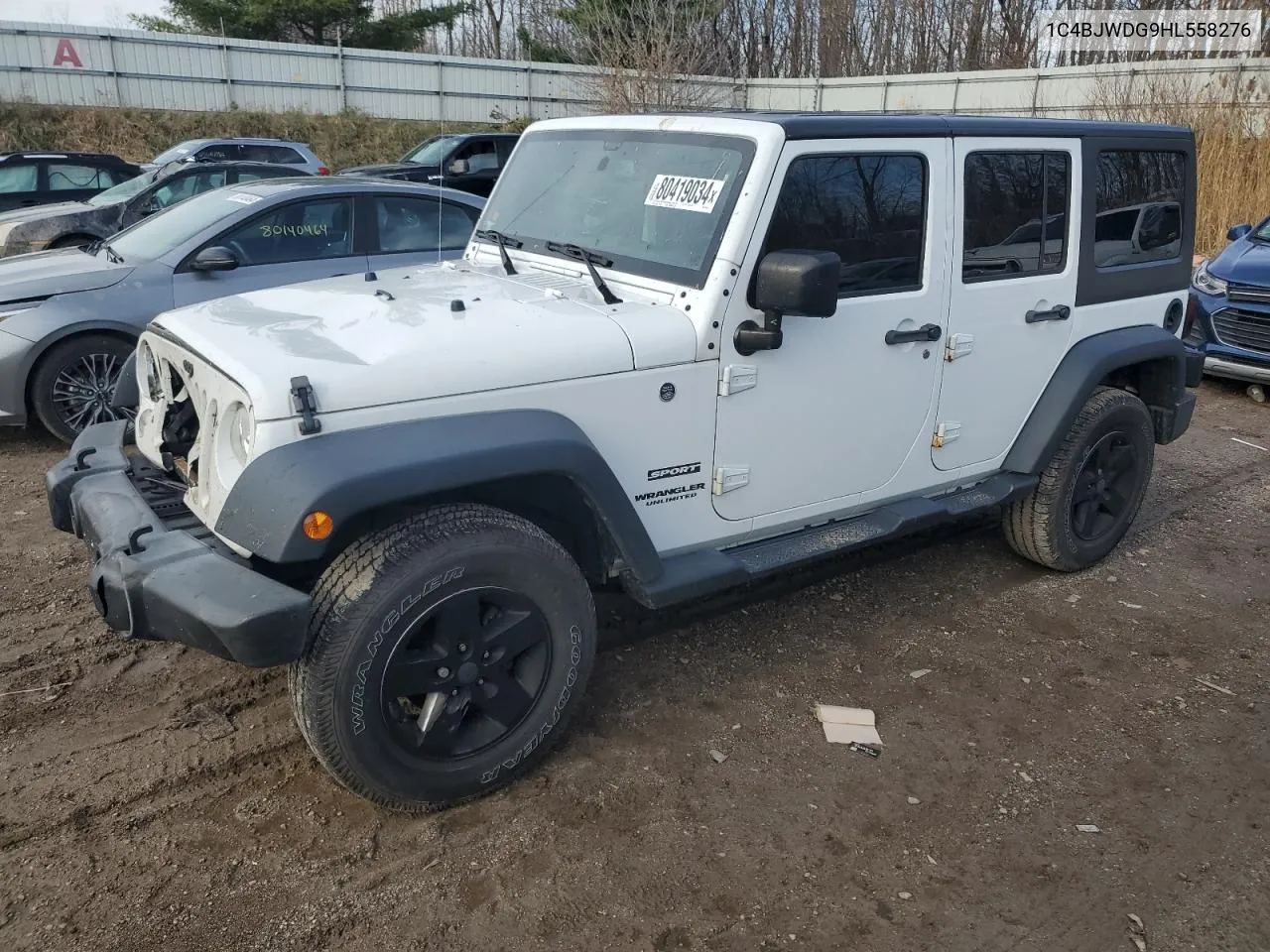 2017 Jeep Wrangler Unlimited Sport VIN: 1C4BJWDG9HL558276 Lot: 80419034