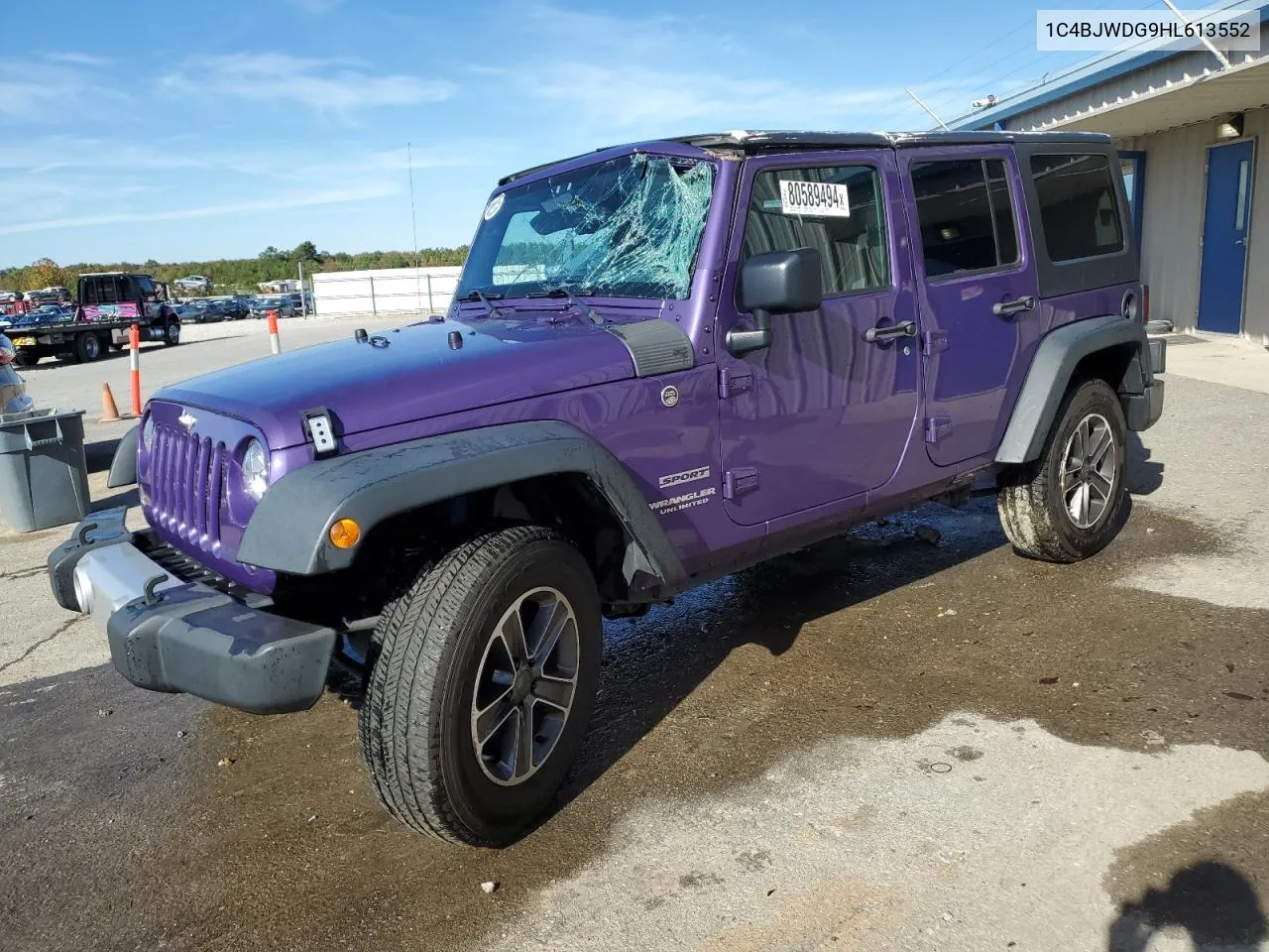 2017 Jeep Wrangler Unlimited Sport VIN: 1C4BJWDG9HL613552 Lot: 80589494