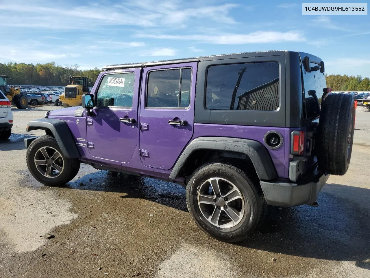 2017 Jeep Wrangler Unlimited Sport VIN: 1C4BJWDG9HL613552 Lot: 80589494