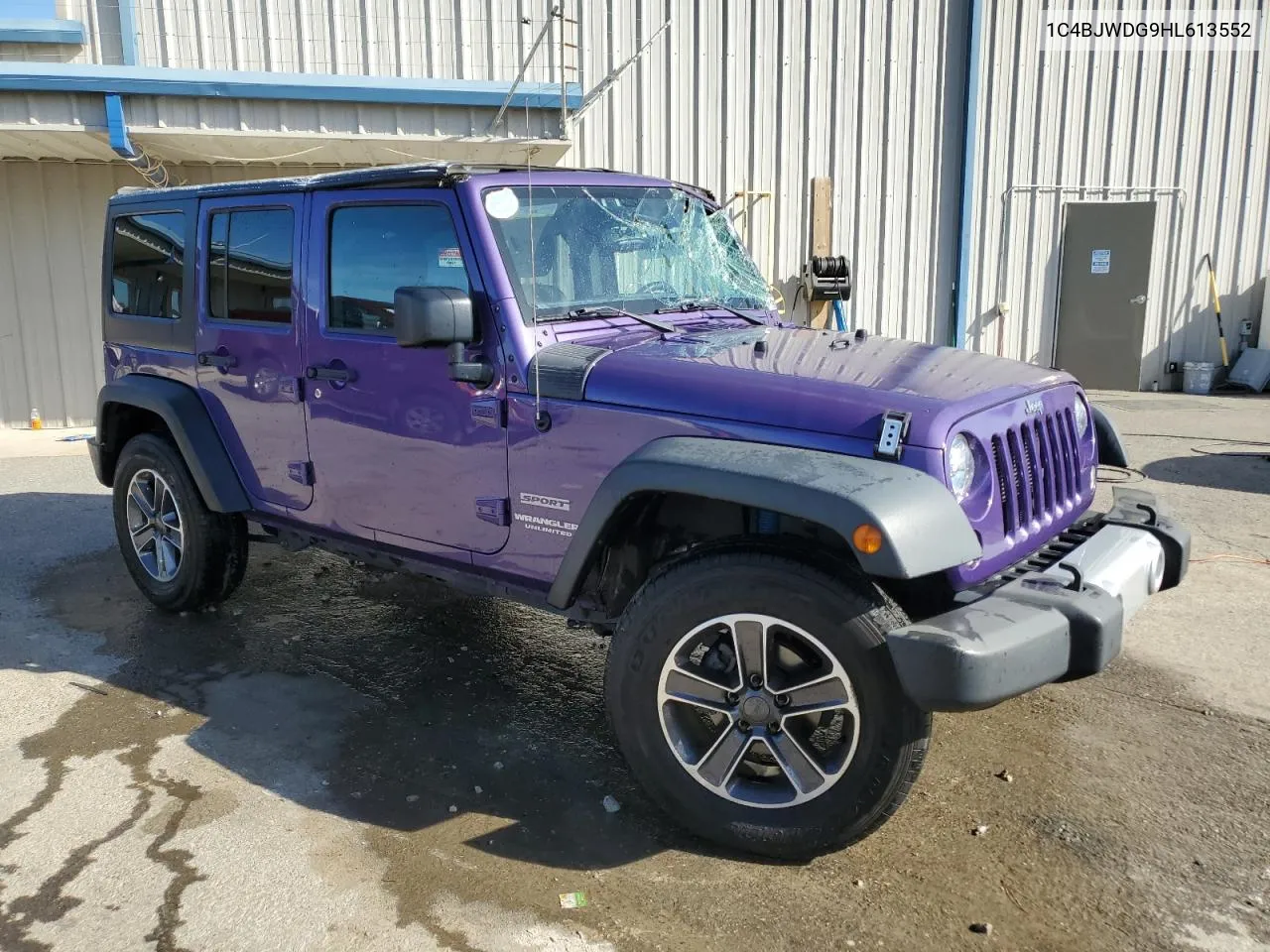 2017 Jeep Wrangler Unlimited Sport VIN: 1C4BJWDG9HL613552 Lot: 80589494