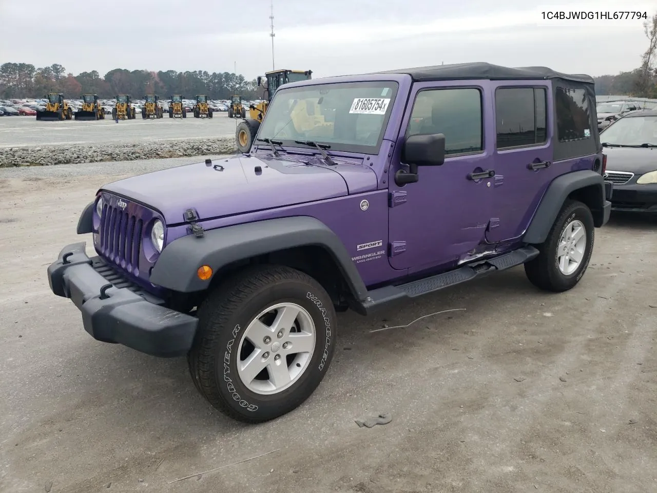 2017 Jeep Wrangler Unlimited Sport VIN: 1C4BJWDG1HL677794 Lot: 81605754