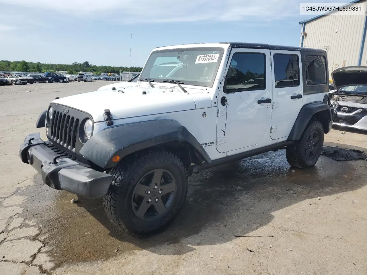 2017 Jeep Wrangler Unlimited Sport VIN: 1C4BJWDG7HL599831 Lot: 81997043