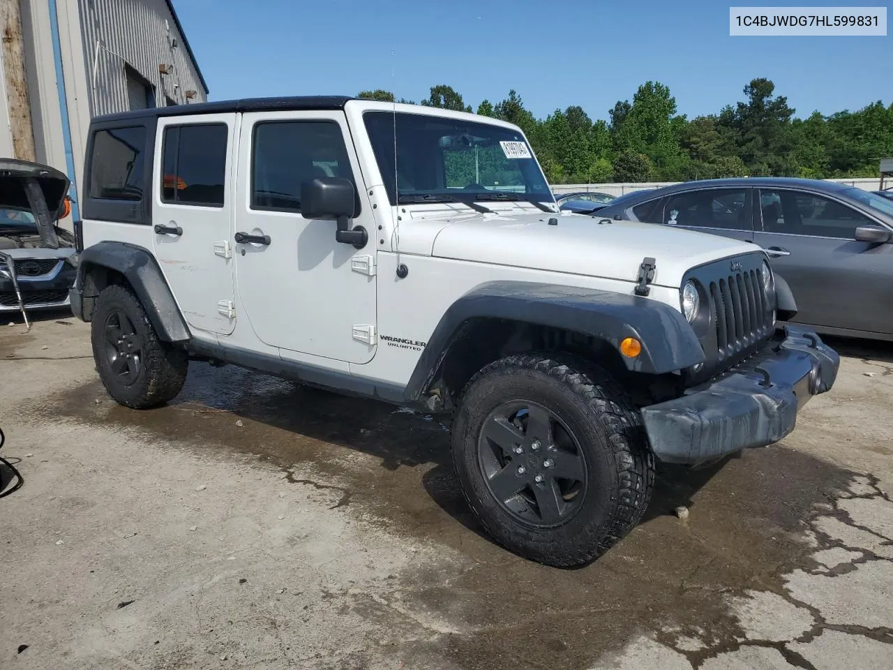 2017 Jeep Wrangler Unlimited Sport VIN: 1C4BJWDG7HL599831 Lot: 81997043