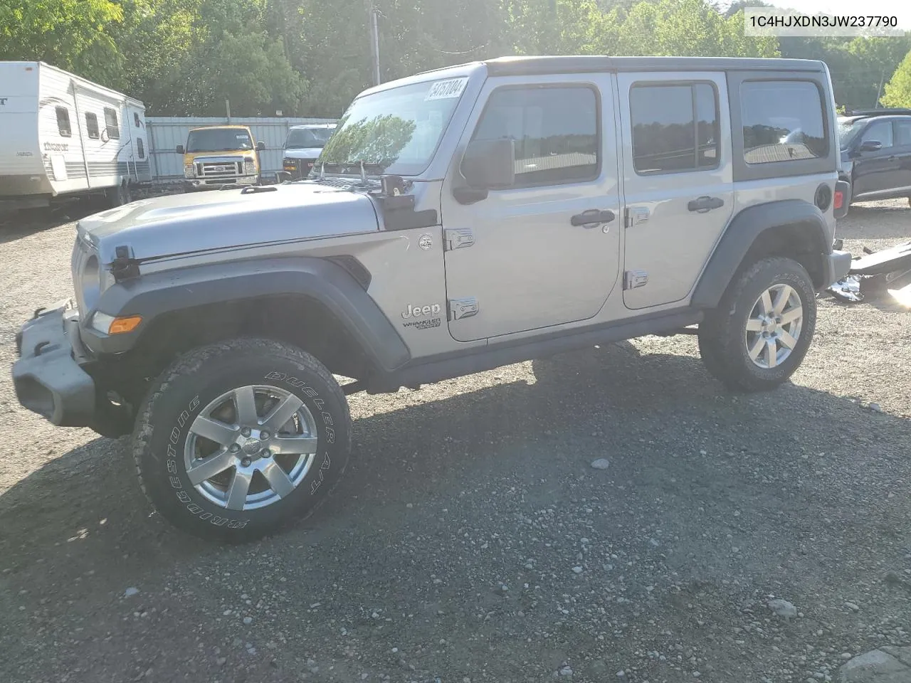 2018 Jeep Wrangler Unlimited Sport VIN: 1C4HJXDN3JW237790 Lot: 54757004