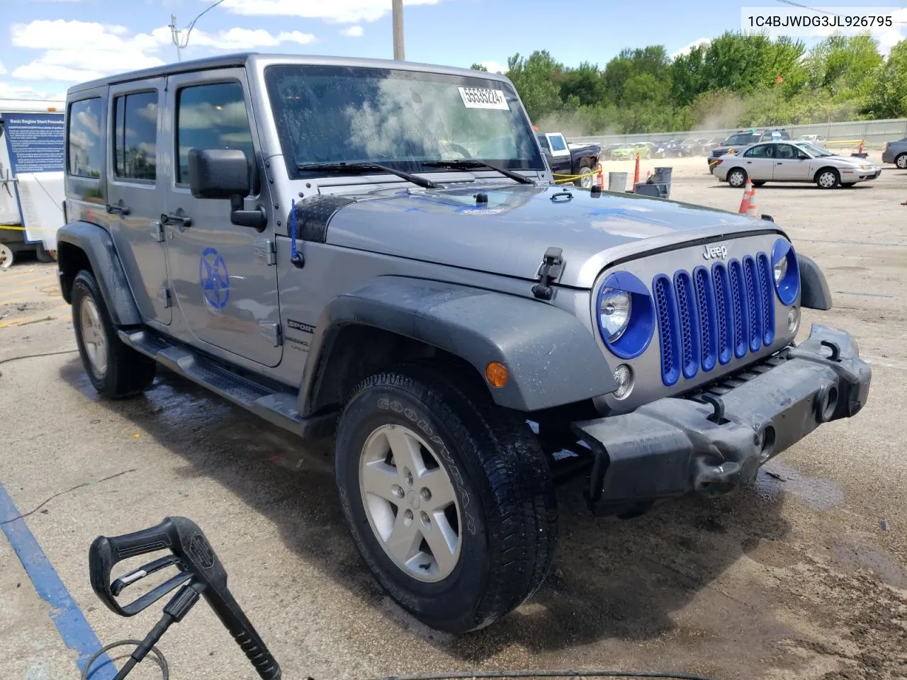 2018 Jeep Wrangler Unlimited Sport VIN: 1C4BJWDG3JL926795 Lot: 55535224