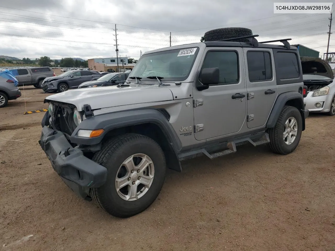 2018 Jeep Wrangler Unlimited Sport VIN: 1C4HJXDG8JW298196 Lot: 58528254