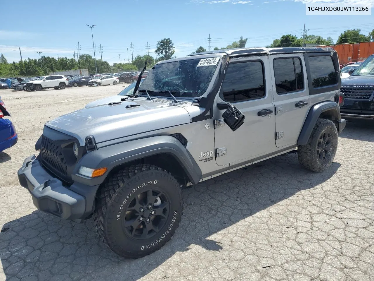 2018 Jeep Wrangler Unlimited Sport VIN: 1C4HJXDG0JW113266 Lot: 61018624