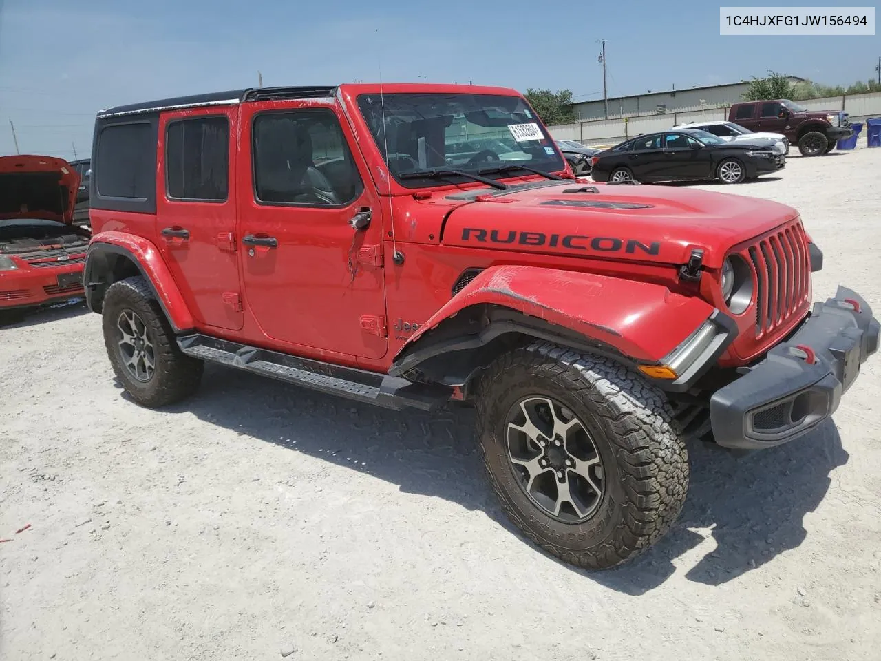 2018 Jeep Wrangler Unlimited Rubicon VIN: 1C4HJXFG1JW156494 Lot: 61532604