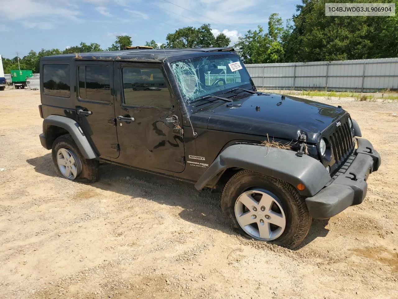 2018 Jeep Wrangler Unlimited Sport VIN: 1C4BJWDG3JL906904 Lot: 62789794