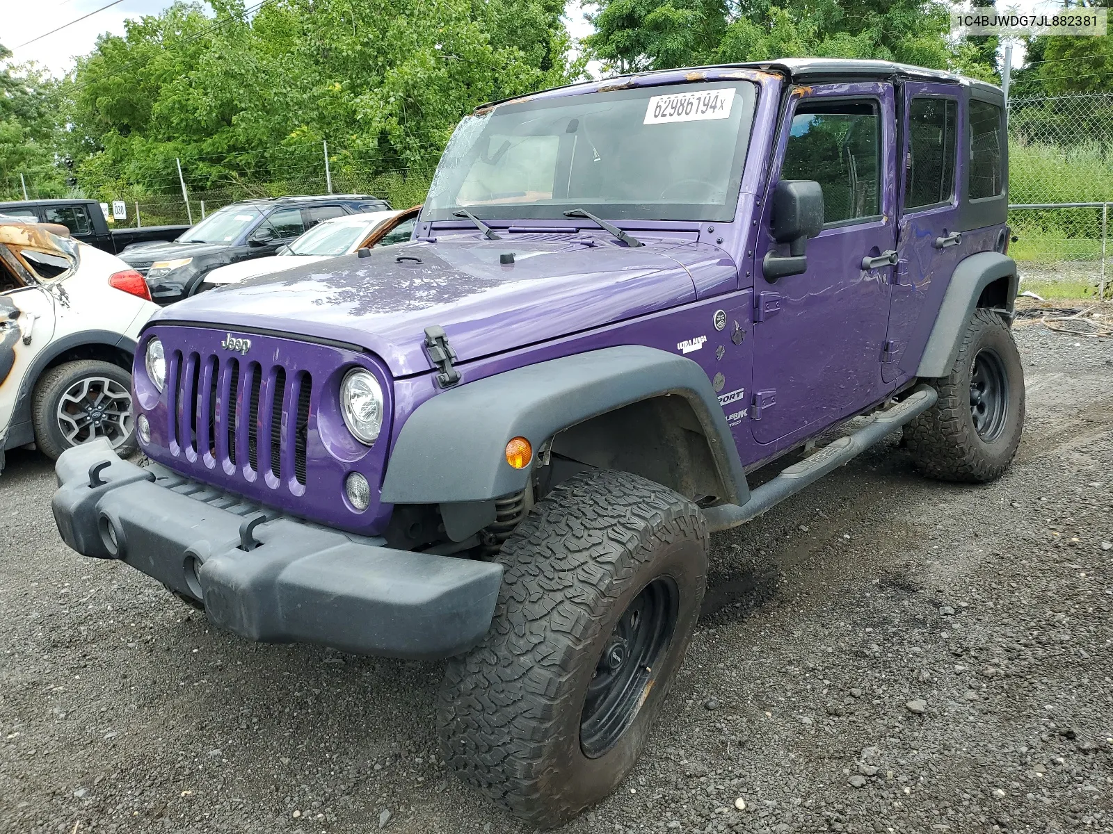 2018 Jeep Wrangler Unlimited Sport VIN: 1C4BJWDG7JL882381 Lot: 62986194