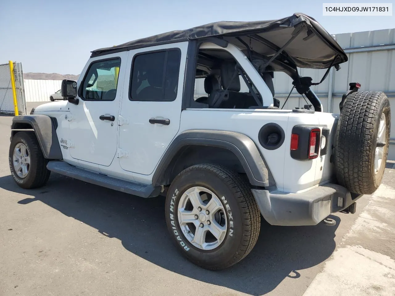 2018 Jeep Wrangler Unlimited Sport VIN: 1C4HJXDG9JW171831 Lot: 63911514