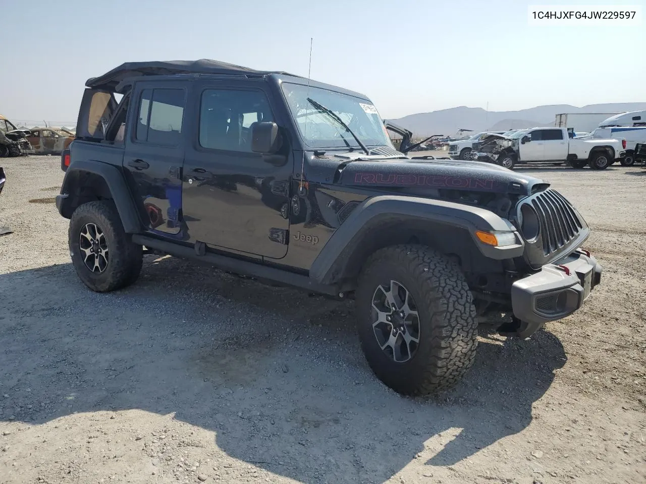 2018 Jeep Wrangler Unlimited Rubicon VIN: 1C4HJXFG4JW229597 Lot: 64546654