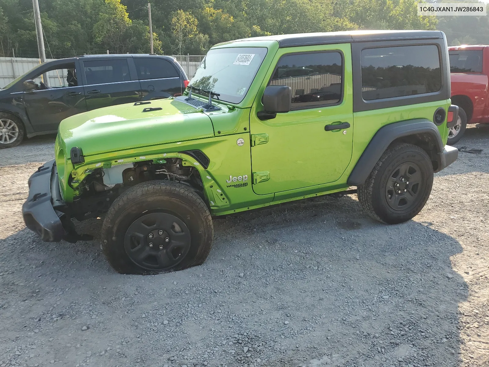 2018 Jeep Wrangler Sport VIN: 1C4GJXAN1JW286843 Lot: 64953684