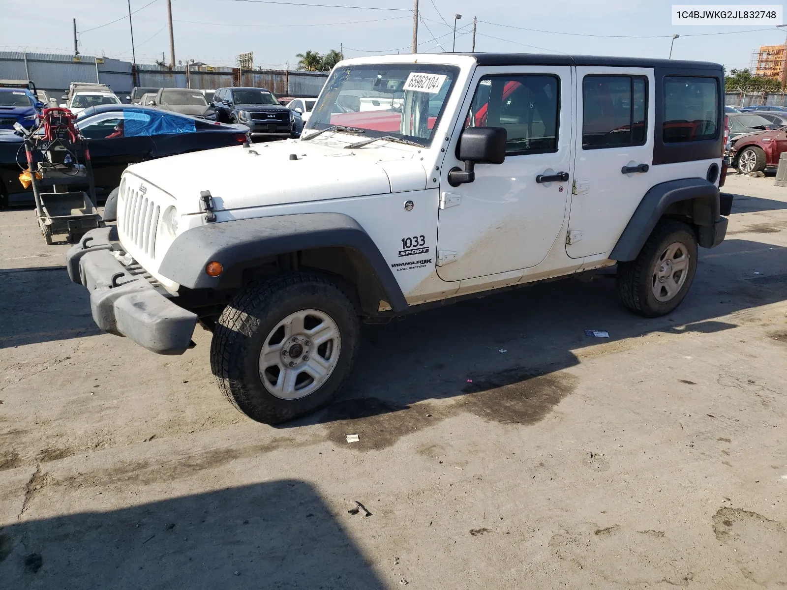 2018 Jeep Wrangler Unlimited Sport VIN: 1C4BJWKG2JL832748 Lot: 65962104