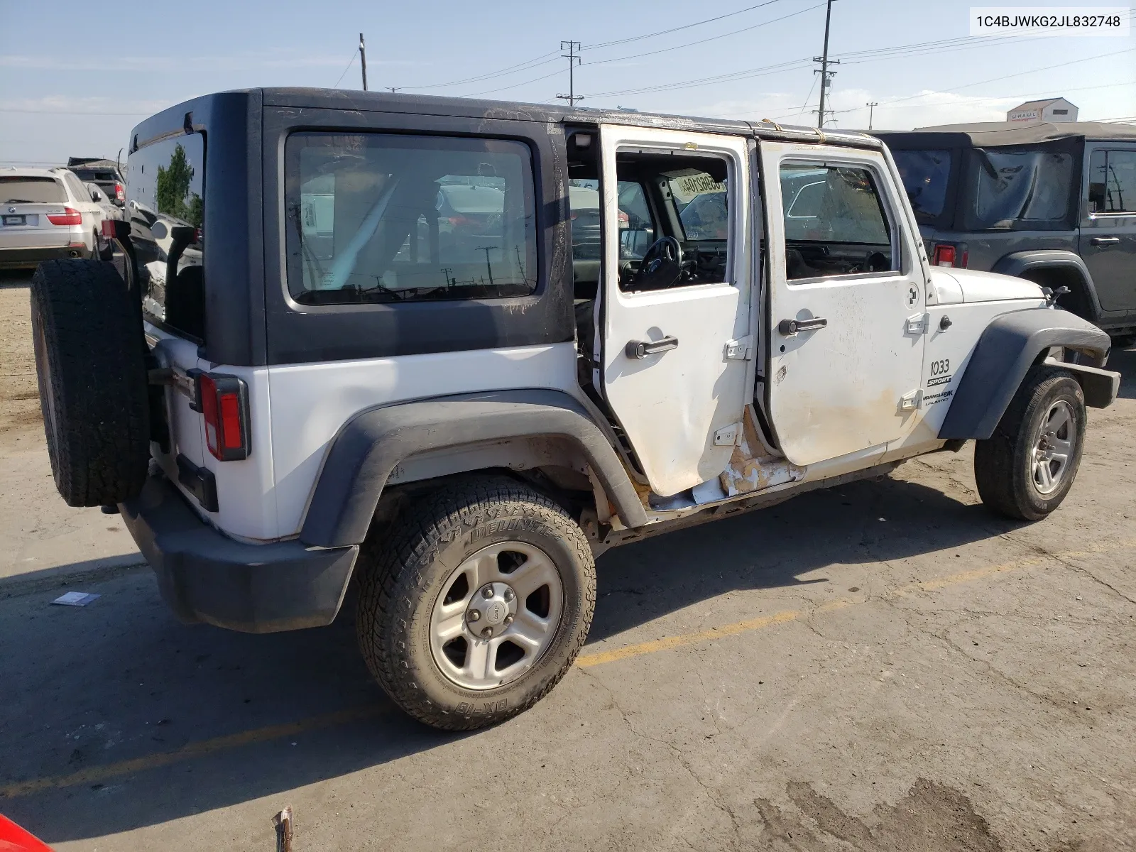 2018 Jeep Wrangler Unlimited Sport VIN: 1C4BJWKG2JL832748 Lot: 65962104