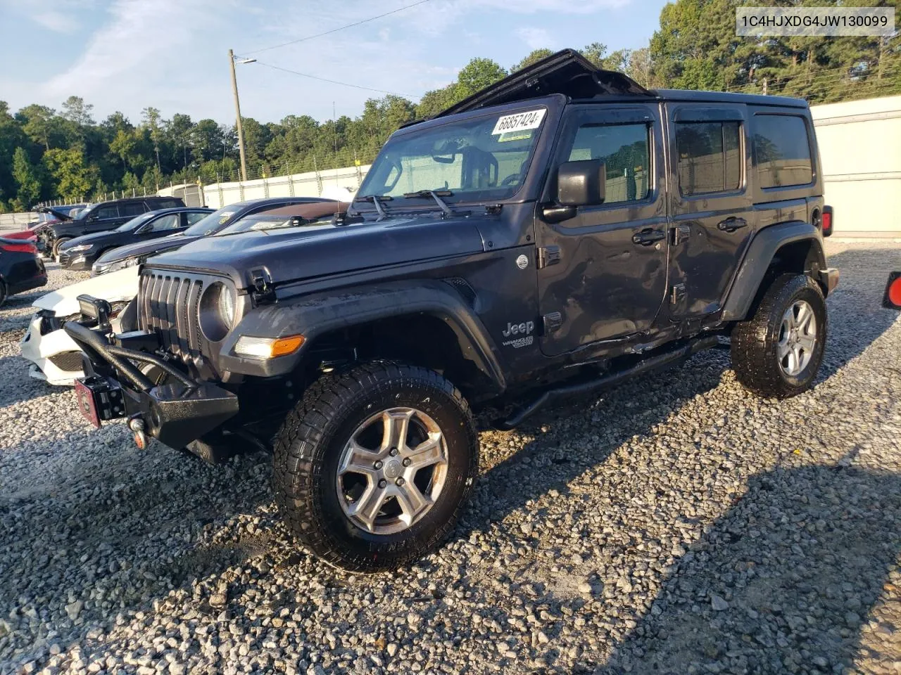 2018 Jeep Wrangler Unlimited Sport VIN: 1C4HJXDG4JW130099 Lot: 66857424