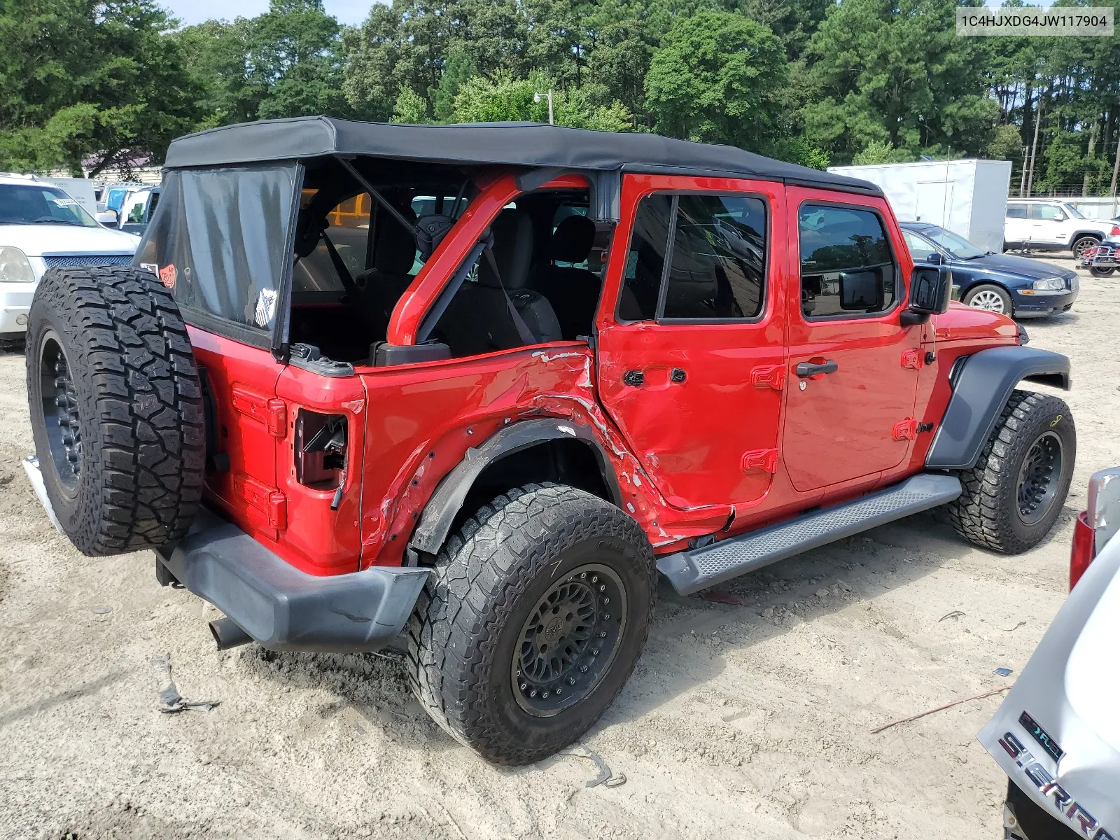 2018 Jeep Wrangler Unlimited Sport VIN: 1C4HJXDG4JW117904 Lot: 66943764