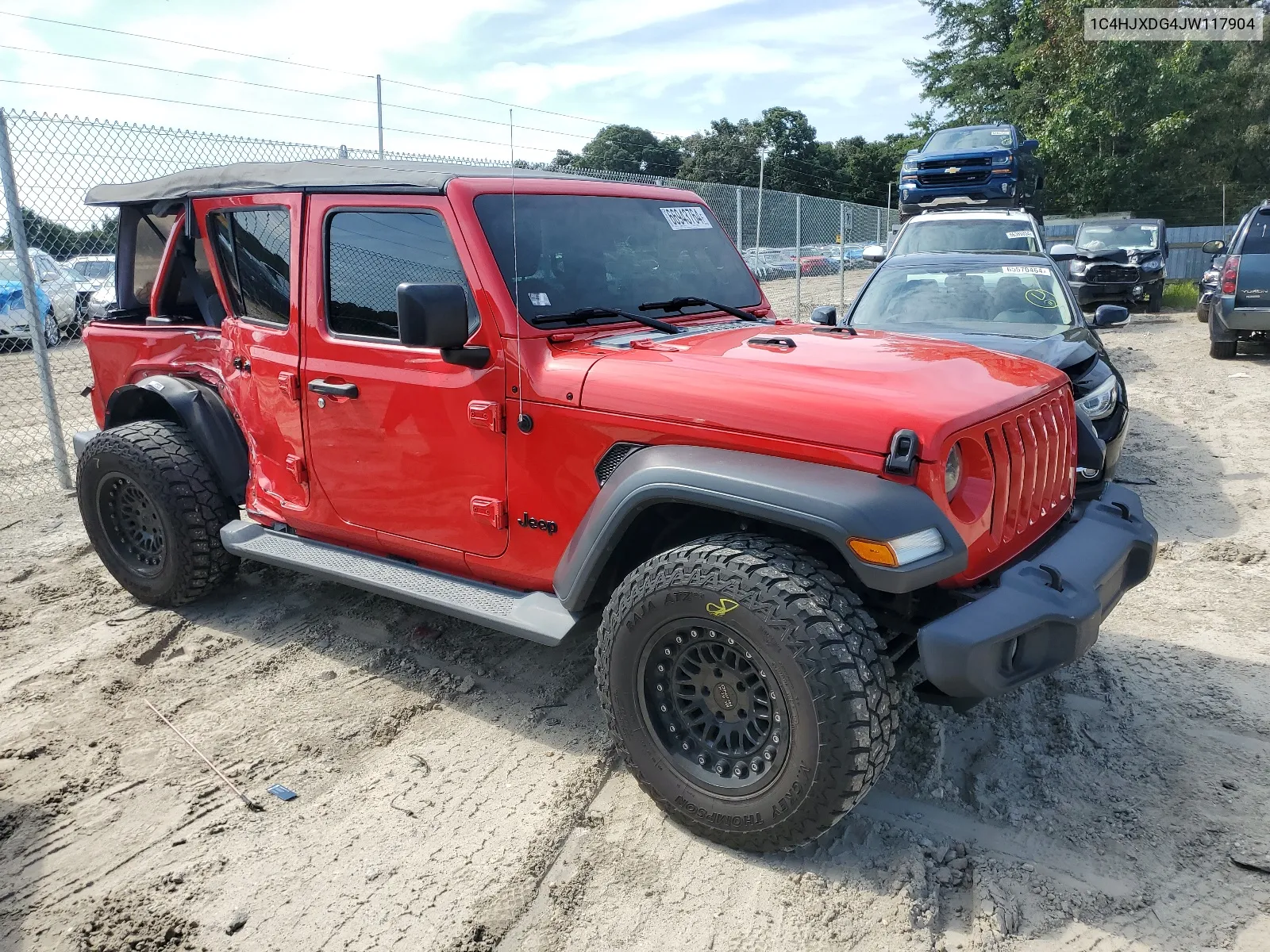 2018 Jeep Wrangler Unlimited Sport VIN: 1C4HJXDG4JW117904 Lot: 66943764