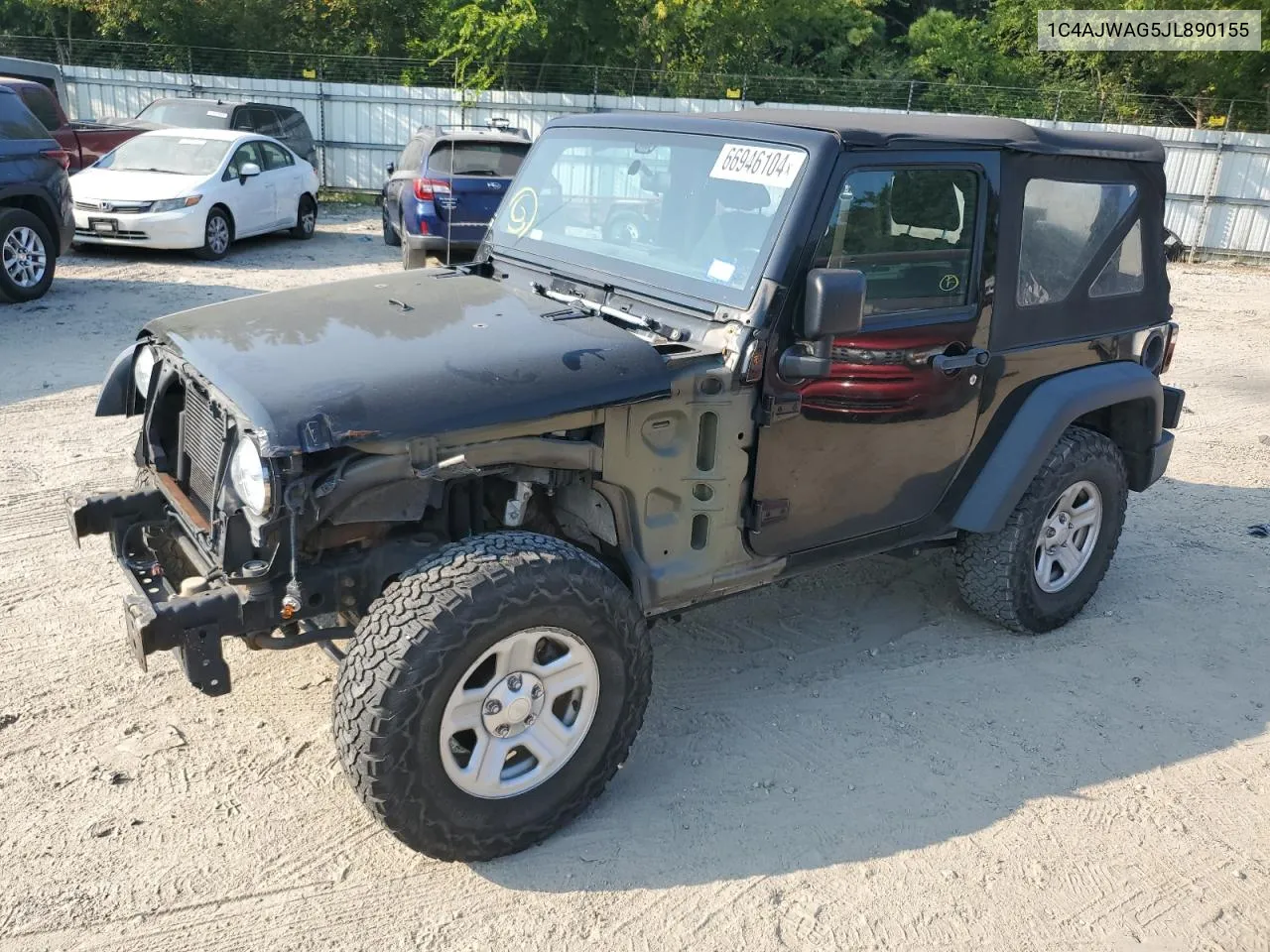 2018 Jeep Wrangler Sport VIN: 1C4AJWAG5JL890155 Lot: 66946104