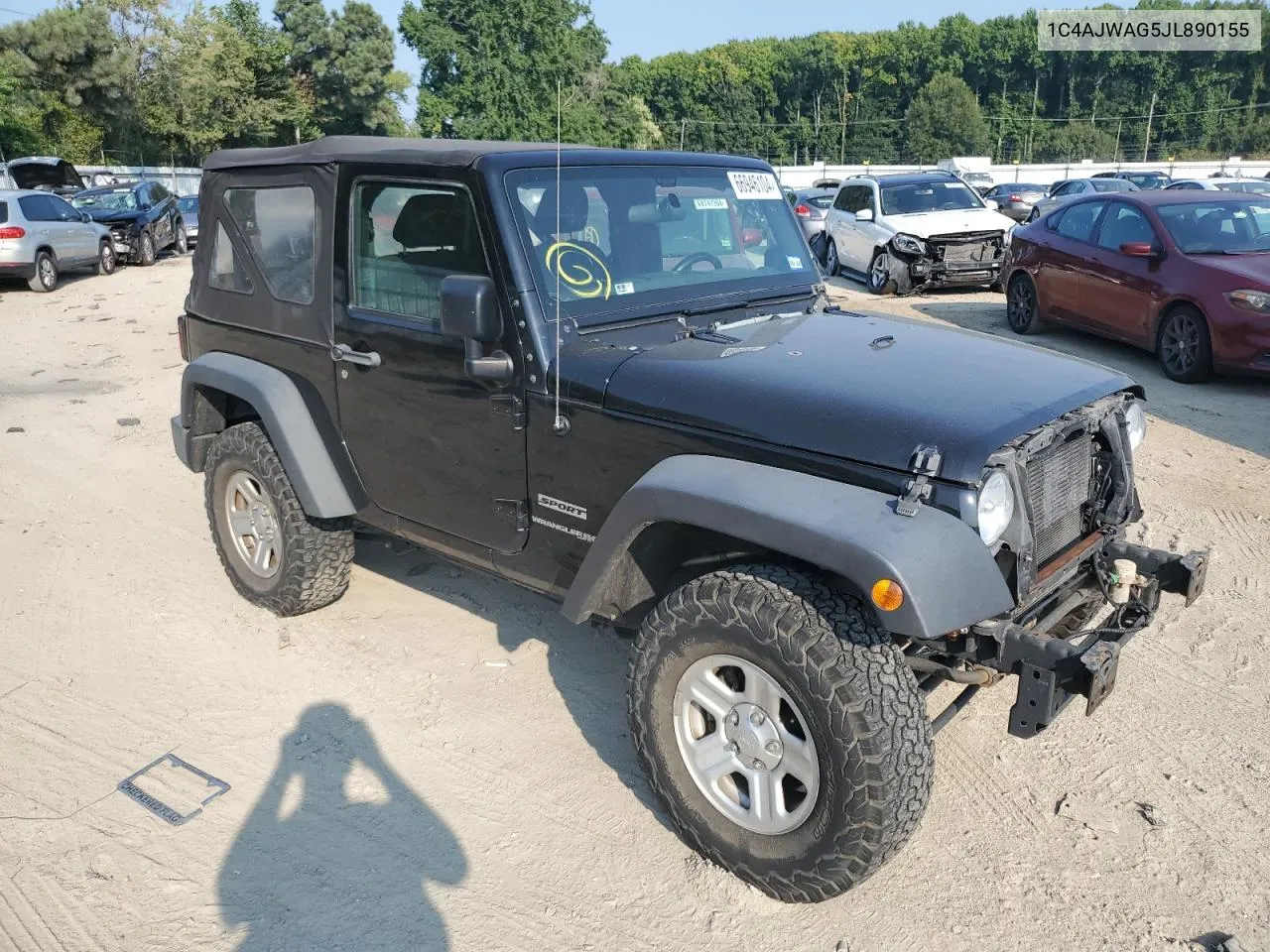 2018 Jeep Wrangler Sport VIN: 1C4AJWAG5JL890155 Lot: 66946104