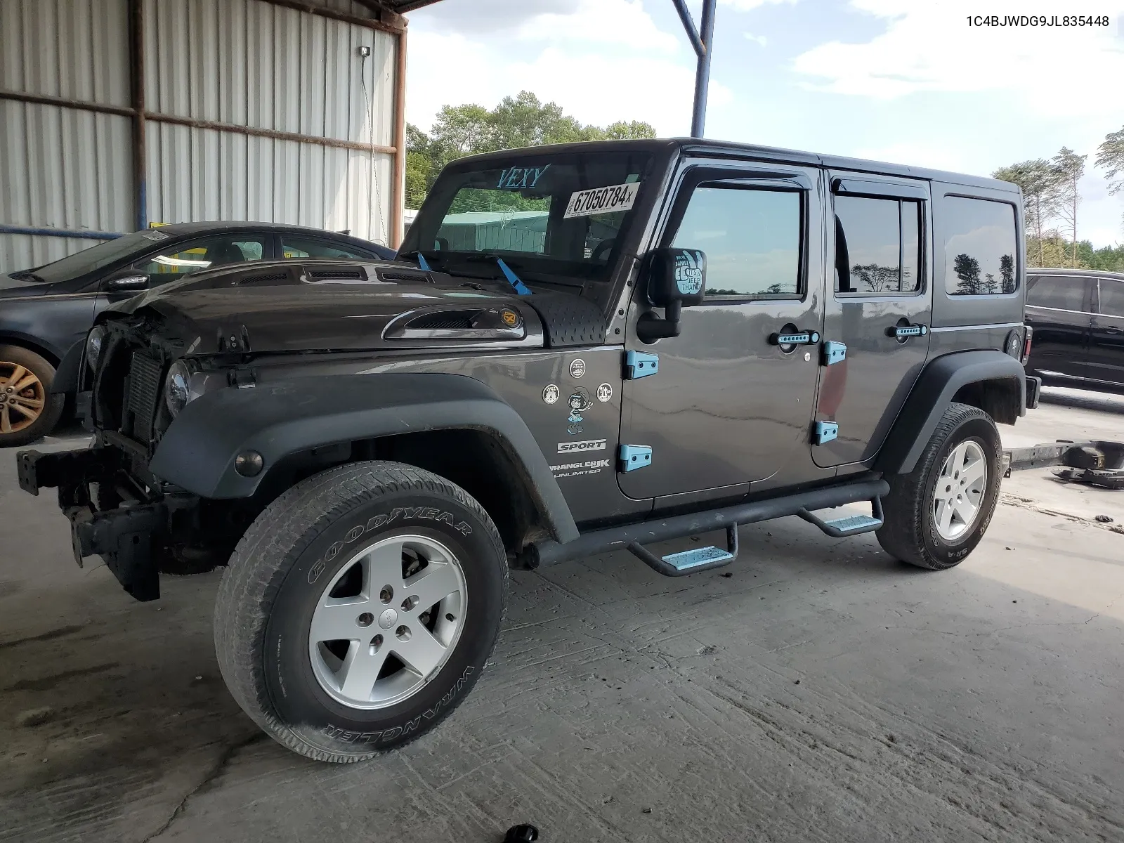 2018 Jeep Wrangler Unlimited Sport VIN: 1C4BJWDG9JL835448 Lot: 67050784