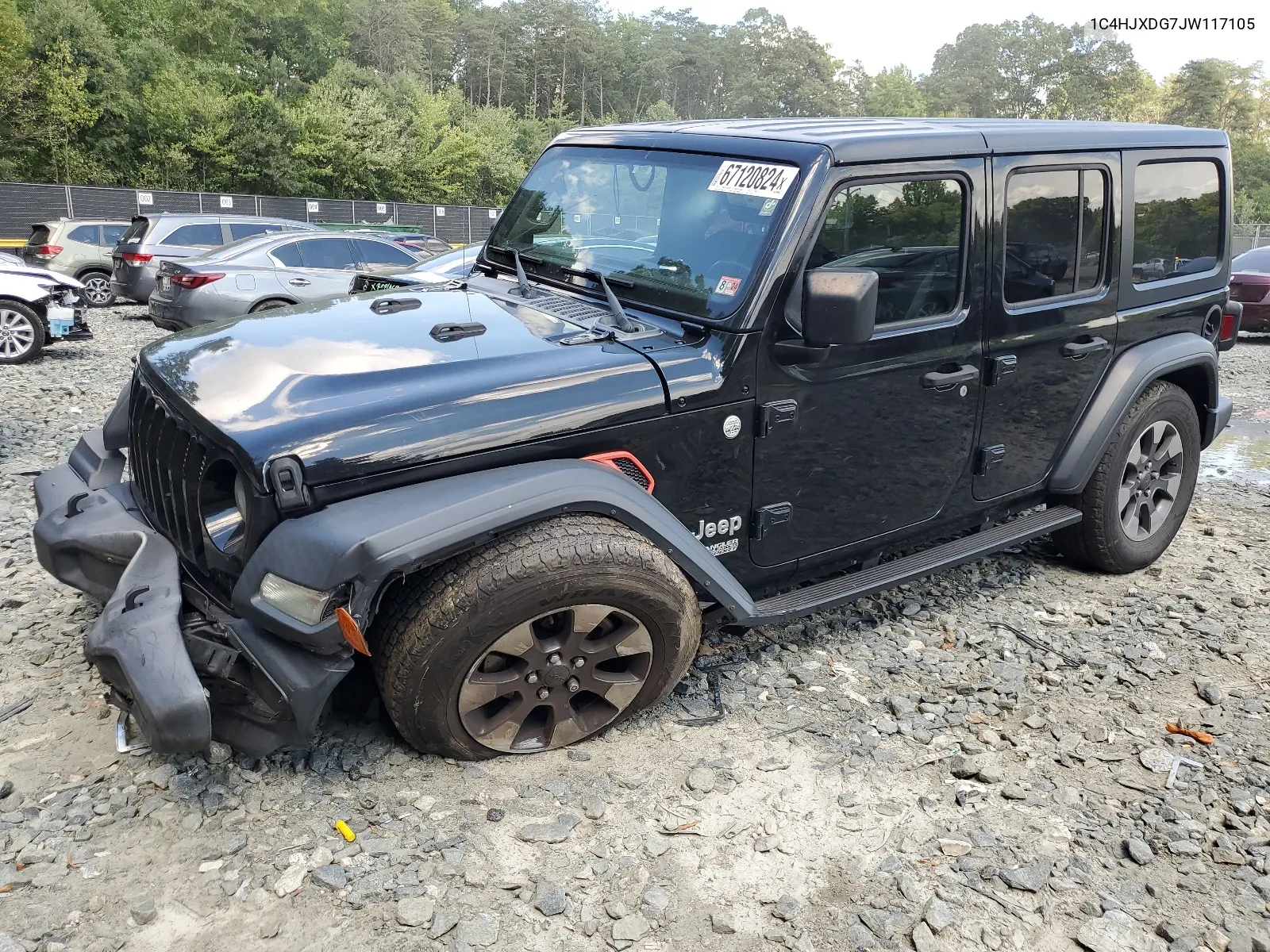 1C4HJXDG7JW117105 2018 Jeep Wrangler Unlimited Sport