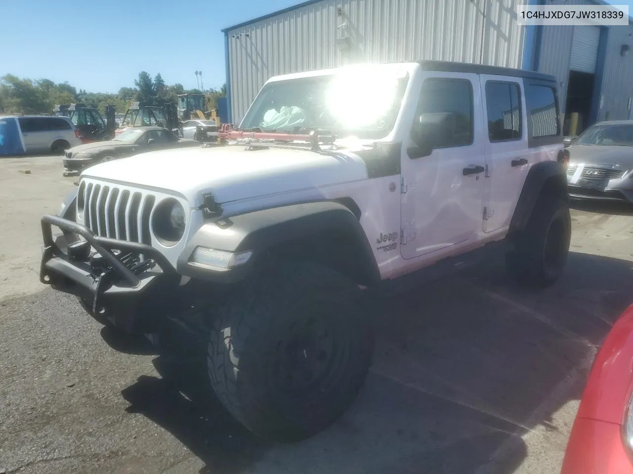 2018 Jeep Wrangler Unlimited Sport VIN: 1C4HJXDG7JW318339 Lot: 67214784