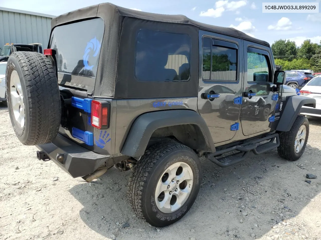 2018 Jeep Wrangler Unlimited Sport VIN: 1C4BJWDG3JL899209 Lot: 67705634