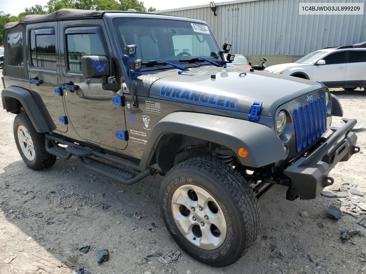 2018 Jeep Wrangler Unlimited Sport VIN: 1C4BJWDG3JL899209 Lot: 67705634