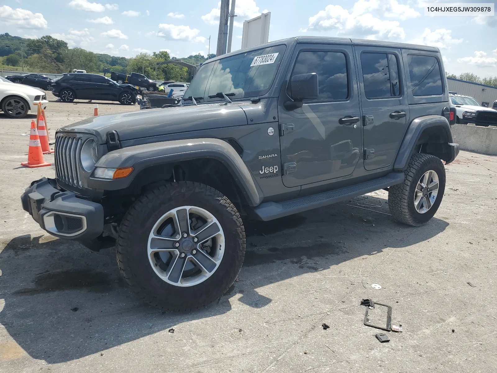 2018 Jeep Wrangler Unlimited Sahara VIN: 1C4HJXEG5JW309878 Lot: 67783024