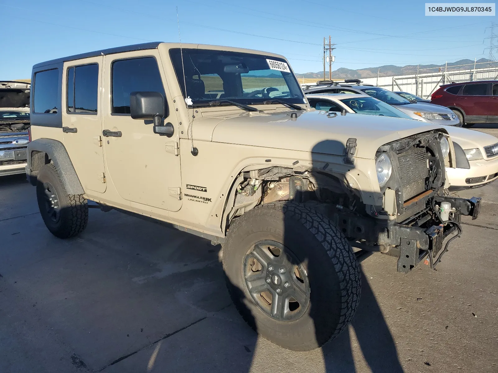 1C4BJWDG9JL870345 2018 Jeep Wrangler Unlimited Sport