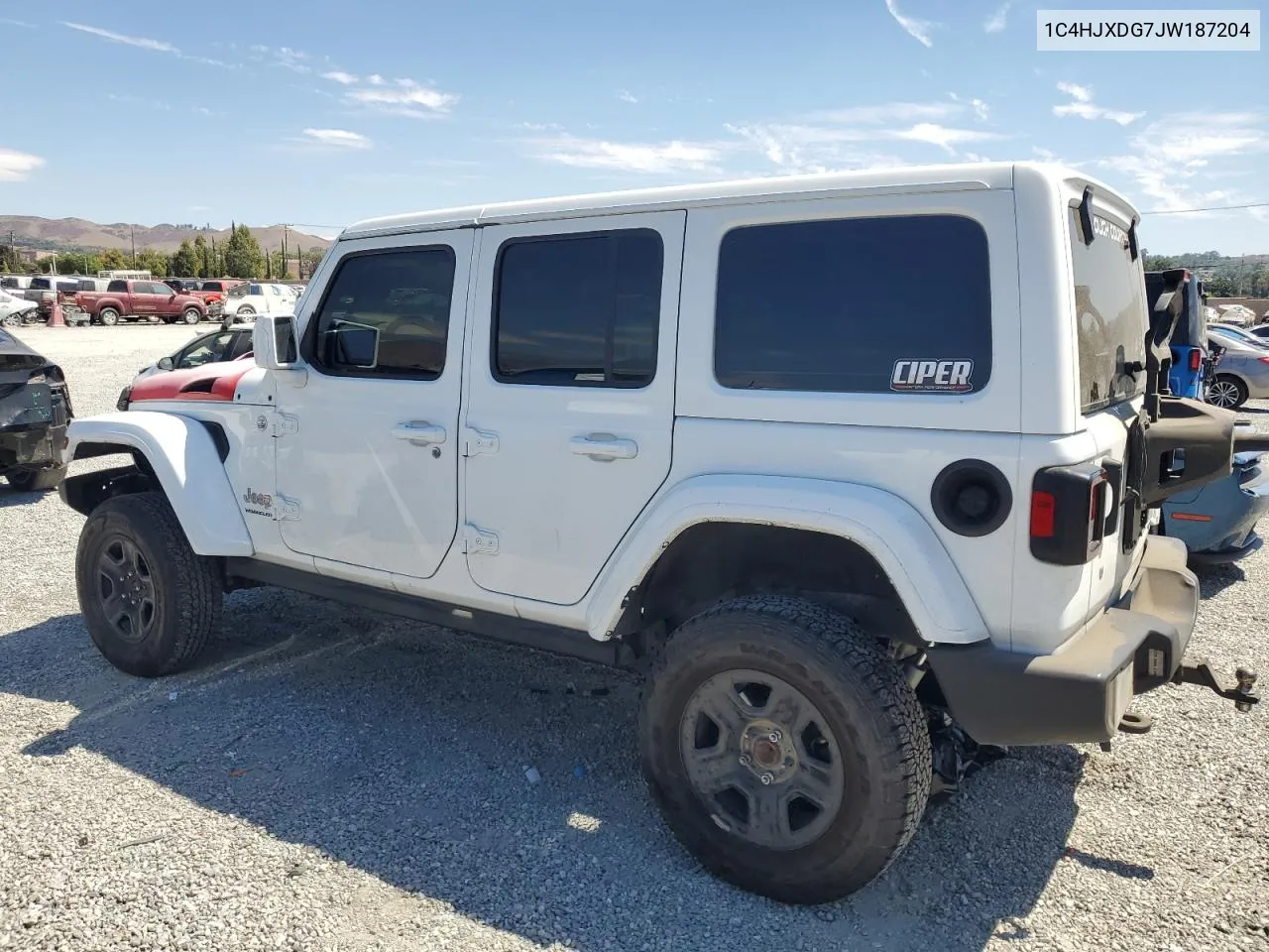 2018 Jeep Wrangler Unlimited Sport VIN: 1C4HJXDG7JW187204 Lot: 68505744