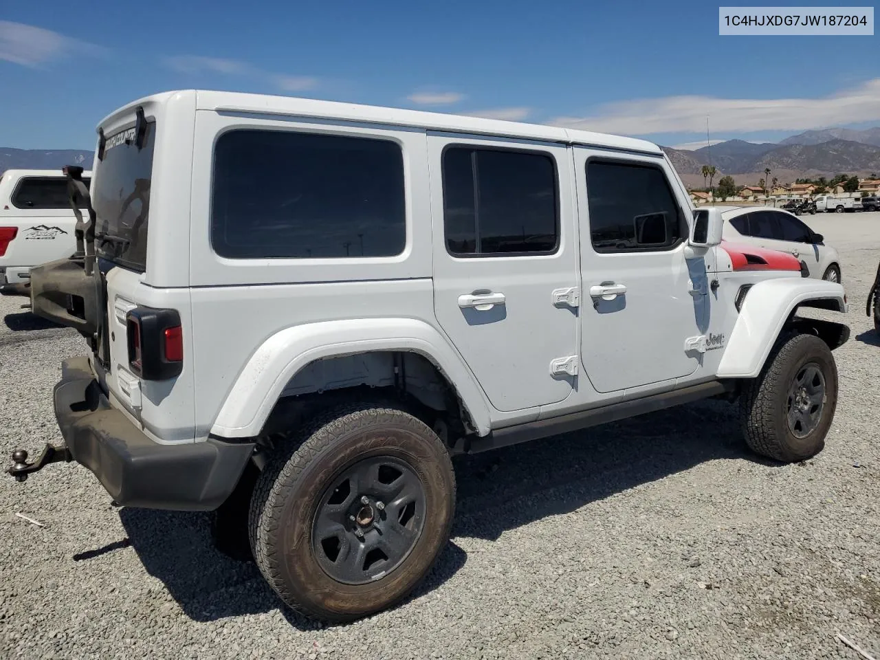 2018 Jeep Wrangler Unlimited Sport VIN: 1C4HJXDG7JW187204 Lot: 68505744