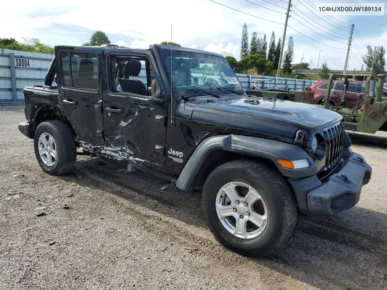 2018 Jeep Wrangler Unlimited Sport VIN: 1C4HJXDG0JW189134 Lot: 68818624