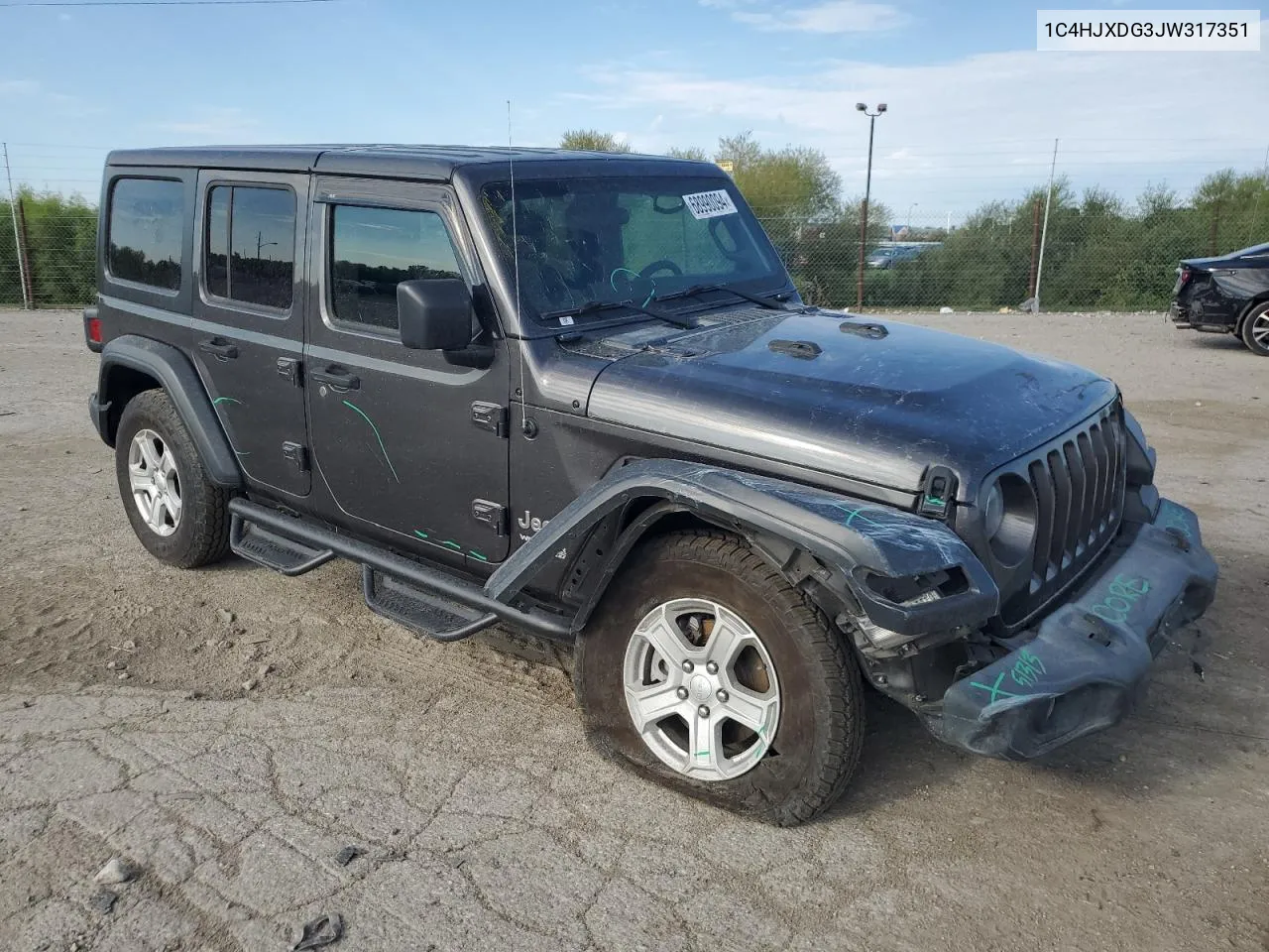 1C4HJXDG3JW317351 2018 Jeep Wrangler Unlimited Sport