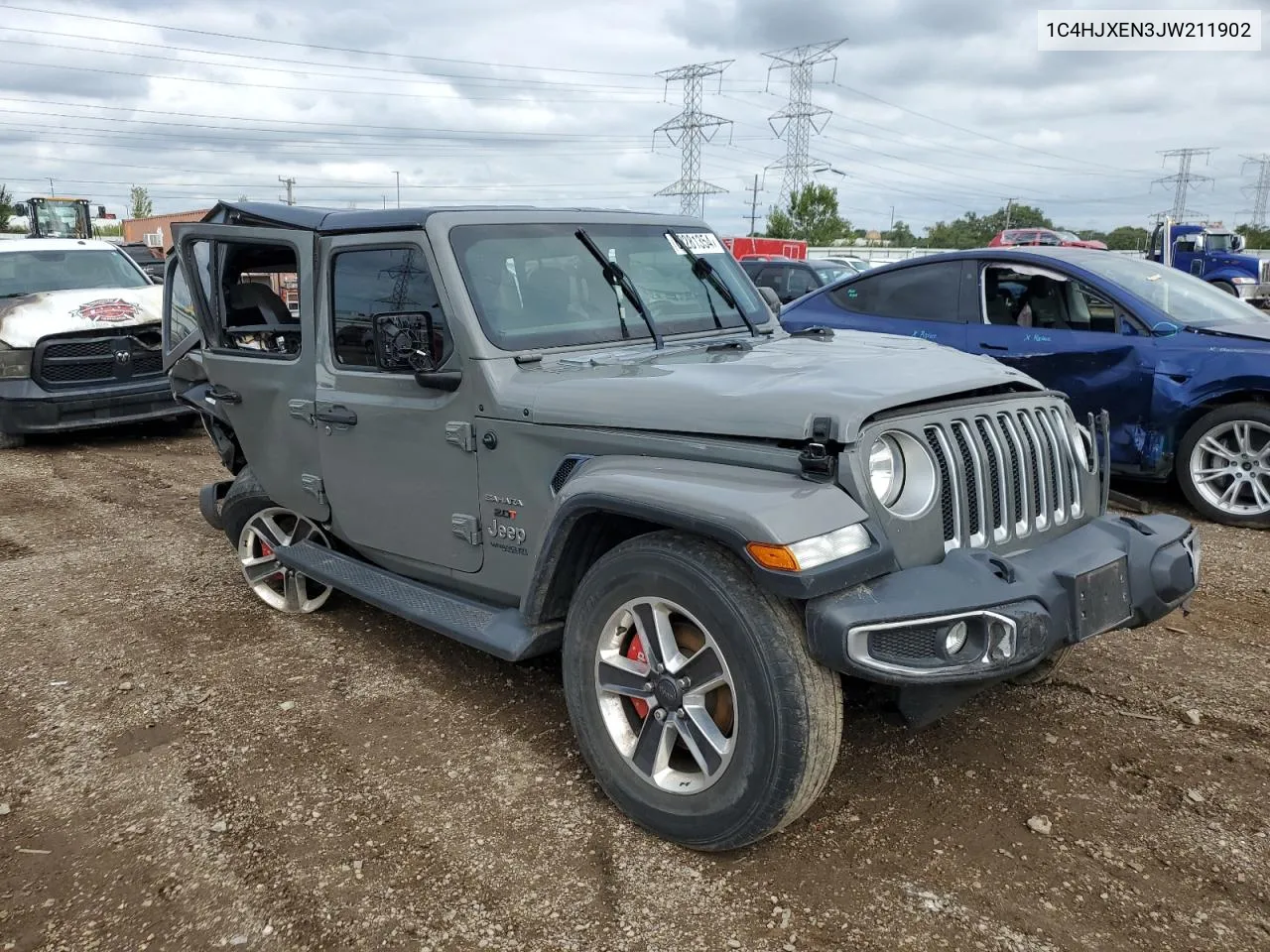 2018 Jeep Wrangler Unlimited Sahara VIN: 1C4HJXEN3JW211902 Lot: 69281354